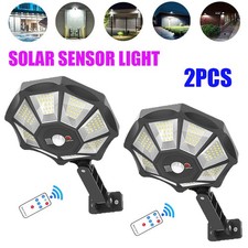 2X Solar Street Flood Lights LED Lamp Commercial Outdoor Area Dusk To Dawn Wall