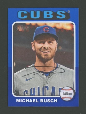 2024 Topps Heritage High #537 Michael Busch Dark Blue Border - Image 1 of 2