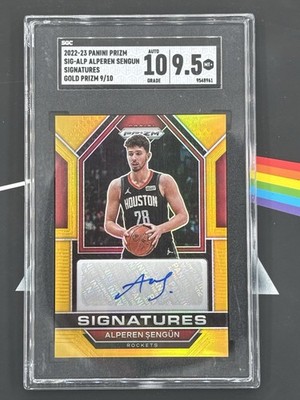 2022 Prizm - Alperen Sengun - Signatures Gold - 9 of 10 - Gem Mint 9.5