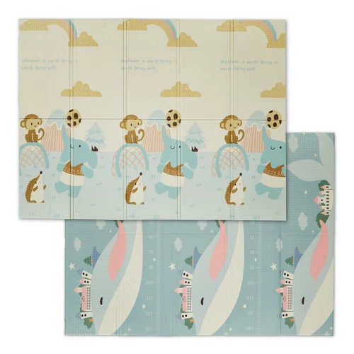Spielmatte Krabbelmatte Spielteppich Babyspielmatte bunt leicht abwaschbar