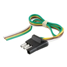 Curt 58030 4-Way Flat Trailer End Wiring Connector w/ 12" Bonded Wire