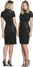 Guess by Marciano Black Lace Hamor Dress M Sheath LBD