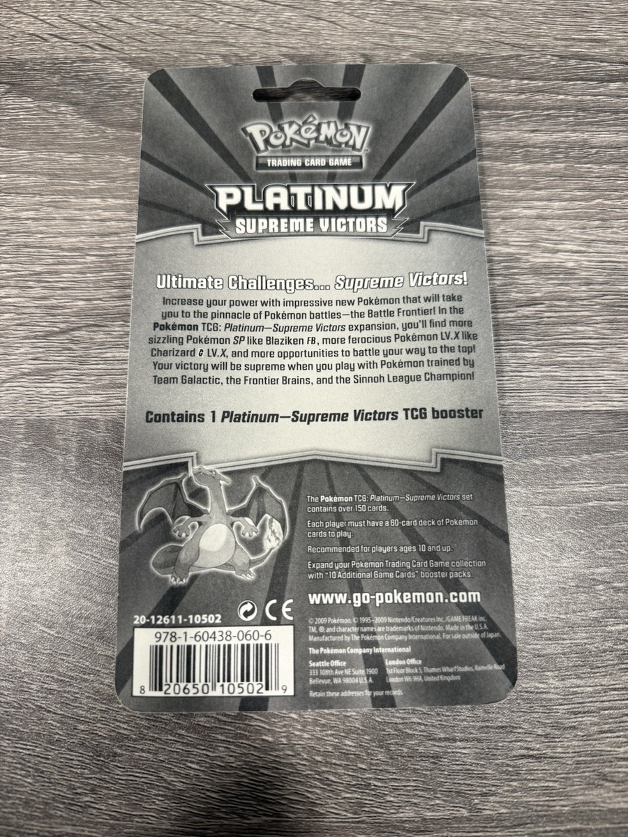 Pokemon Platinum Supreme Victors BLISTER Pack 2009 RARE Booster