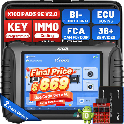 2026 XTOOL X100 PAD3 SE V2.0 Advanced IMMO Key Programmer Car Diagnostic Scanner
