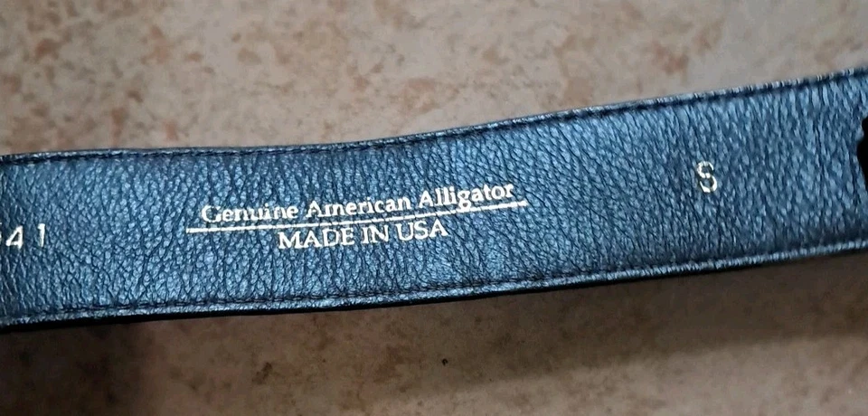 Oscar de La Renta Amer. Caimán De Colección. Cinturón Hecho en EE. UU. Talla Sm34" 1" W Hebilla/Punta Foto 4 de 4