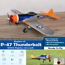 RC Airplane P47 Warbird WWII Fighter FPV Gyro 3D 6G Aerobatic Stunt Aircraft RTF