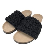 J.W.ANDERSON          Leather slide sandals black ANM42526A