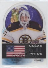 2012-13 Upper Deck Clear Cut Pride USA 19/100 Tim Thomas #USA-3 e9u