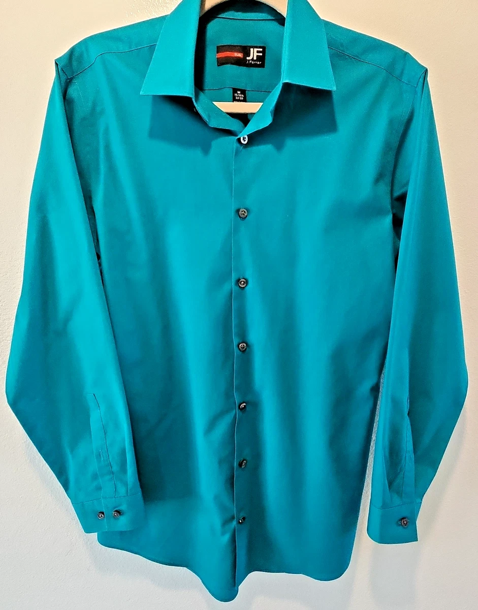 j ferrar super slim dress shirt J. FERRAR SUPER SLIM FIT Men's sz 15.5 32/33 Button-Front DRESS SHIRT