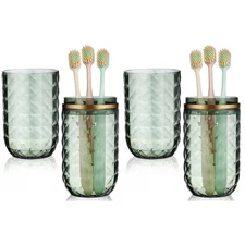 2PCS Travel Toothbrush Case Portable Toothbrush Holder Cup Storage Container ...