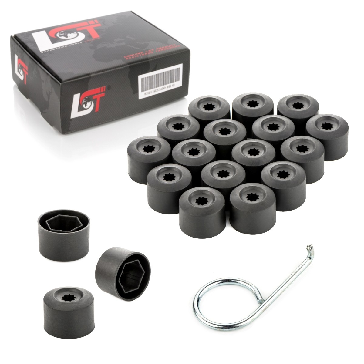 20X Wheel Nut Caps Set Black 17Mm For Bmw X3 X4 X5 X6 Z3