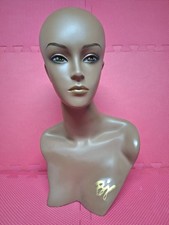 Vintage BJ Black Female Mannequin Head Bust Cosmetology Display Wigs Hats READ