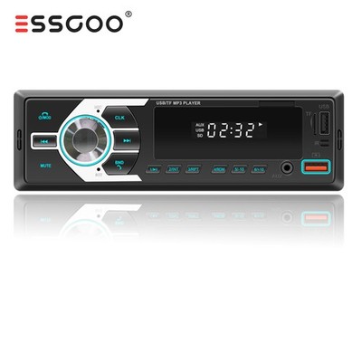 1 DIN Autoradio 7-Farben mit MP3 Player Bluetooth BT Freisprech 2x USB Aux TF