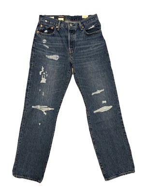 Levi s Damen Jeans 501 90s Destroyed - blau - Gr. 26/30