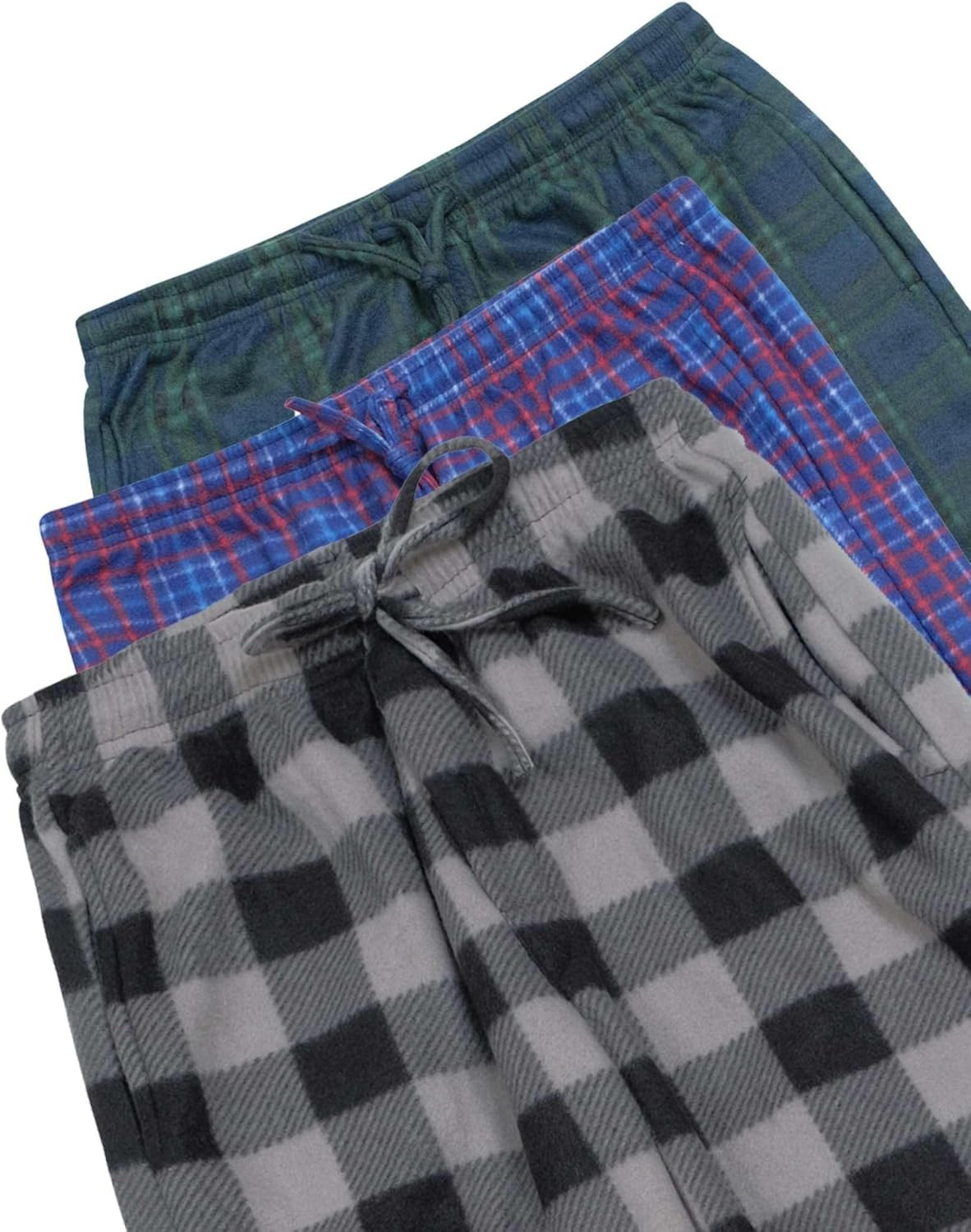 Boys Fleece Pyjama Bottoms 3 Pack Soft PJ Lounge Pants Kids Age 5-18 Years Warm image 6