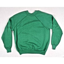 VTG Sweatshirt Raglan Fashion Size M 70 Pannill Green Sweatshirt Cobain Special