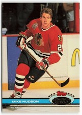1991-92 Mike Hudson Topps Stadium Club - Chicago Blackhawks