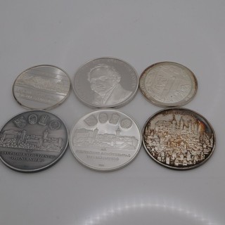 Konvolut Silbermedaillen = 123 70 g Feinsilber 8/5