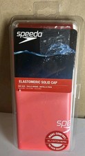 NIP Speedo Elastomeric Solid Silicone Swim Cap Hot Pink One Size Water Swimming