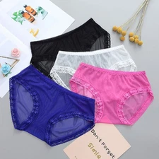 Sexy Exposed Ladies Low Waist Seamless Sexy Fully Transparent Panties One-Piece