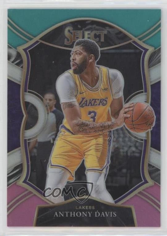 2020 Panini Select Concourse Teal White Pink Prizm 20/49 Anthony Davis #45 7y2
