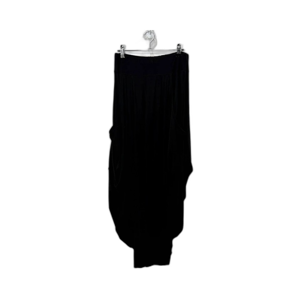 Roxanne Womens Harem Pants Black Loose Fit Drawstring Waist Size 10 Casual Boho