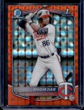 2025 Bowman Sapphire Khadim Diaw #BCP-77 Chrome Orange Refractor /25