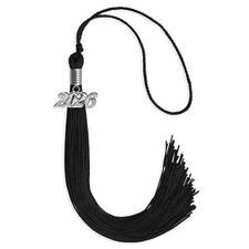 Endea Graduation Black Tassel With Silver Date Drop