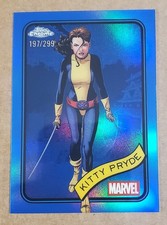 2025 Topps Chrome Marvel #188 Kitty Pryde Blue Refractor #'d 197/299