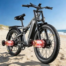 2000W ELECTRIC BIKE FOR ADULTS 45KM/H 26'' FAT TIRE OFF-ROAD MOUNTAIN EBIKES US