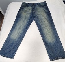 Vintage 40X34 G UNIT 50 CENT Jeans Blue Faded Hip Hop Baggy Wide Leg Skater Y2K