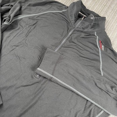 Aigle Actium Polartec 2XL 1/4 Zip Up Black Long Sleeve 