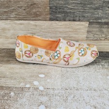 Toms Alpargata Womens Flat Shoes Sz 9 Natural Dumplings Print Slip On Loafers