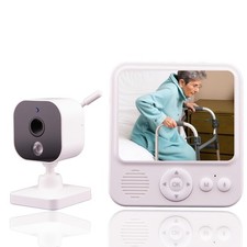 Smart Caregiver Video Monitor for Elderly Care, Portable, Rechargeable, Night Vi