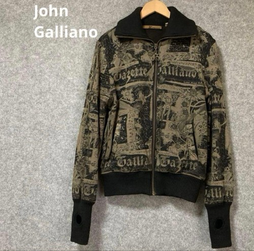 John Galliano, John Galliano Graphic Print Jacket Men's XL Vintage Designer Fashion Outerwear U