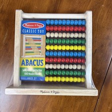 Melissa  Doug Abacus - Classic Wooden Educational Counting Toy Brand New