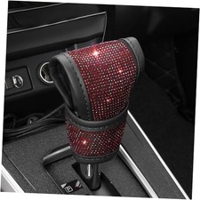 Bling Auto Gear Shift Knob Cover, Car Knob Gear Stick Protector, Sparkly Red