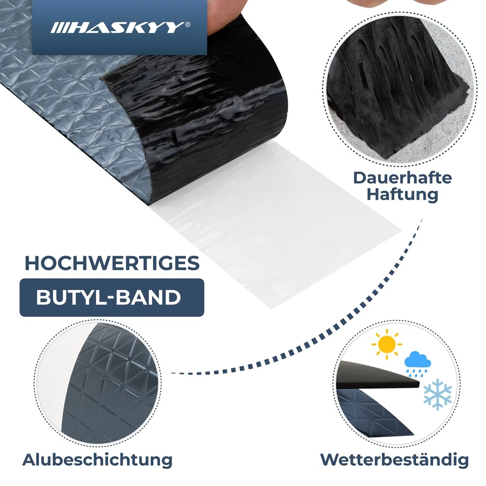 Bitumenband Butyltape Klebeband Reparaturband 10 cm*10 m Wasserdichtes Butylband - Bild 4 von 4