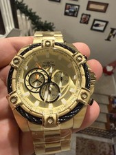 NEW Invicta Bolt Ace Men's Watch - 52mm Gold Black 25515