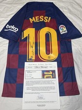 Lionel Messi Signed Autographed Barcelona Jersey La Liga World Cup LOA