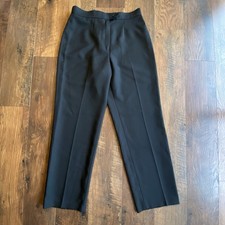 90s Vintage Sears Womens Black Polyester Dress Pants Petite Perma-Prest