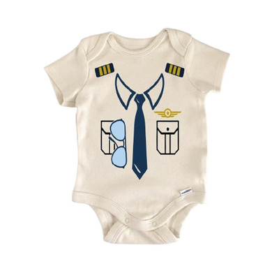 Pilot Copilot Airplane Newborn Baby Onesie  Bodysuit