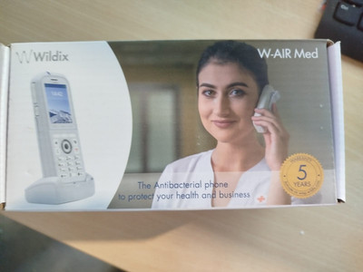 Wildix W-AIR MED IP Dect, Schnurloses Telefon, Ladegerät und Clip inklusive