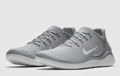 Nike Free RN 2018 Wolf Grey White Volt 942836-003 Men's Running Training Size7.5