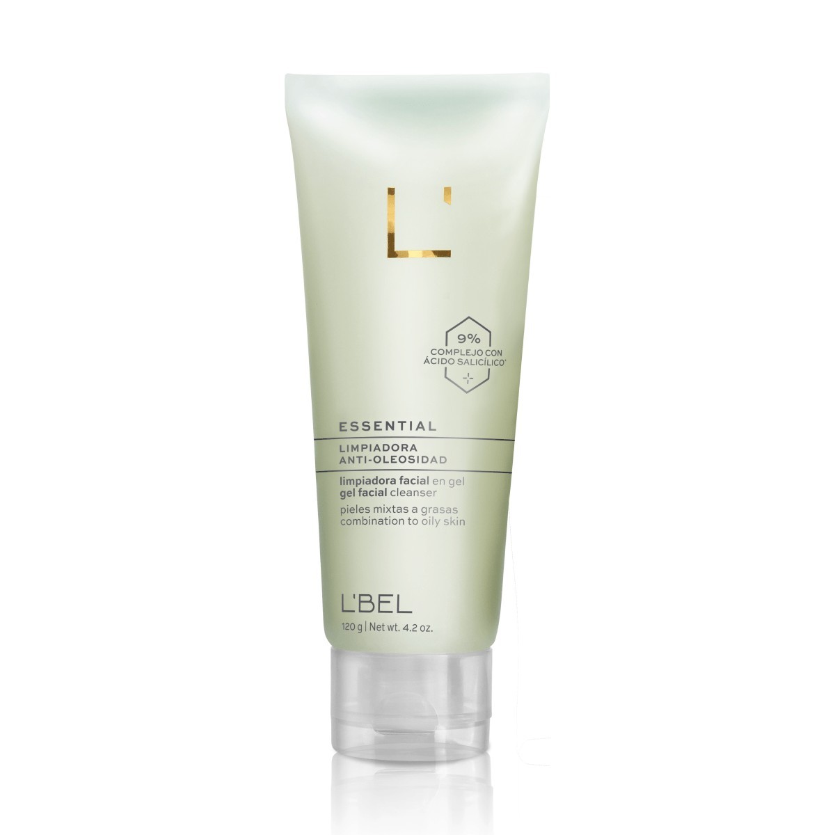 L'BEL ESSENTIAL Limpiadora Facial En Gel Anti-Oleosidad Piel Mixta-Grasa 4.2 oz.