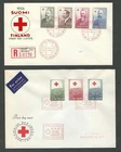Finland 1956 - 1957  Red Cross First Day Cover x 2 #817