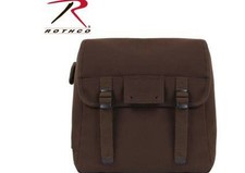 Vintage Rothco US Army Heavyweight Canvas Musette Bag Brown Carry Bag WW2
