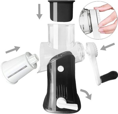 SUSTEAS Rotary Cheese Grater with Handle Kitchen Mandoline Vegetable Slicer w...