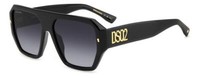 Dsquared2 Sonnenbrille D2 0128/S 807/9O Schwarz Grau Herren