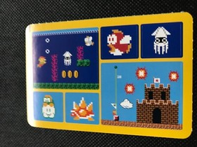 Super Mario Bros Famicom History Book Sealdass Sticker Japanese NINTENDO Rare